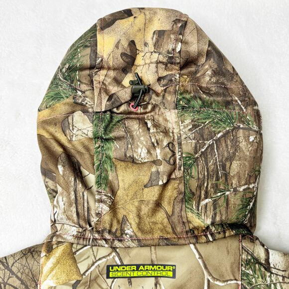 UNDER ARMOUR Half Zip Pullover Scent Control Camo Hunting Jacket Hoodie Medium - Picture 5 of 14